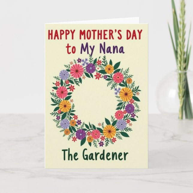 Nanas Gardener Mothers Day Card (Front)