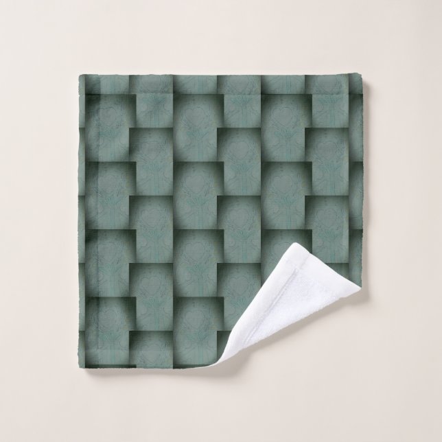 Nana's Hearts  (Black & Gray) Wash Cloth (Wash Cloth)