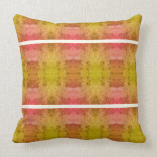 Nana's Hearts Throw Pillow (Pink & Yellow)
