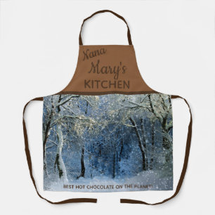 Nana's Hot Chocolate Snow All-Over Print Apron
