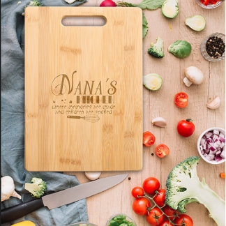 Nana's Kitchen Art Nouveau Engraved Cutting Board