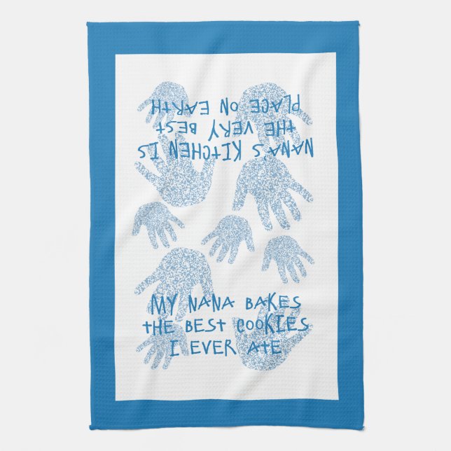 Nana's kitchen Blue  Grandmother gift Towel (Vertical)