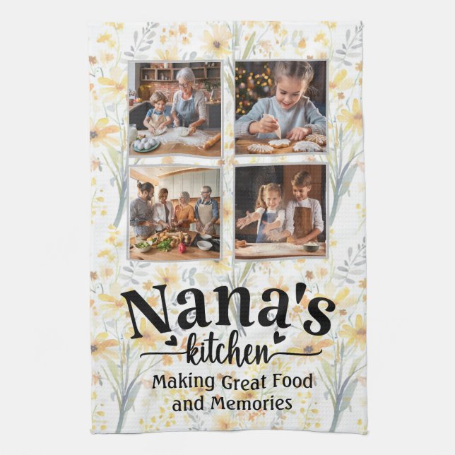 Nana's kitchen custom photos kitchen towel (Vertical)