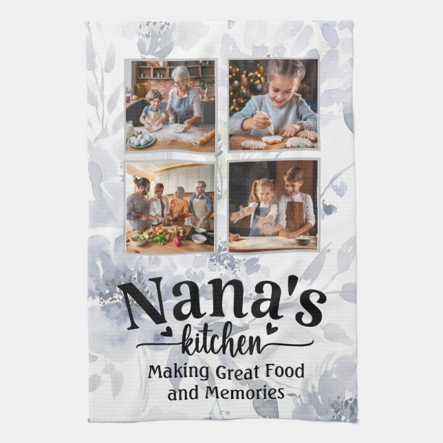 Nana's kitchen custom photos kitchen towel (Vertical)