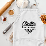 Nana's Kitchen Heart Apron<br><div class="desc">This simple but cute design features a heart made up of various kitchen and cooking utensils to include "Nana's Kitchen" with a black heart. This apron would be the perfect gift for any occasion for that special woman in your life!</div>