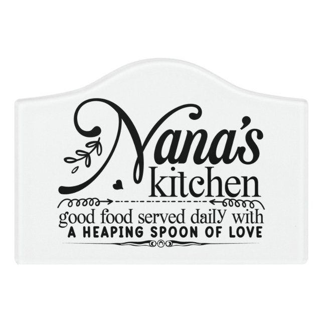 Nana's Kitchen Sign (Small Crest Front)