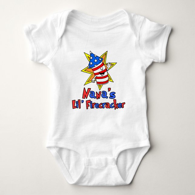 Nana's Little Firecracker Baby Bodysuit (Front)
