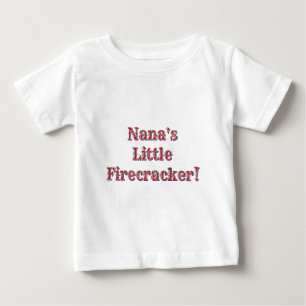 Nana's Little Firecracker! USA 250 Fireworks Baby T-Shirt