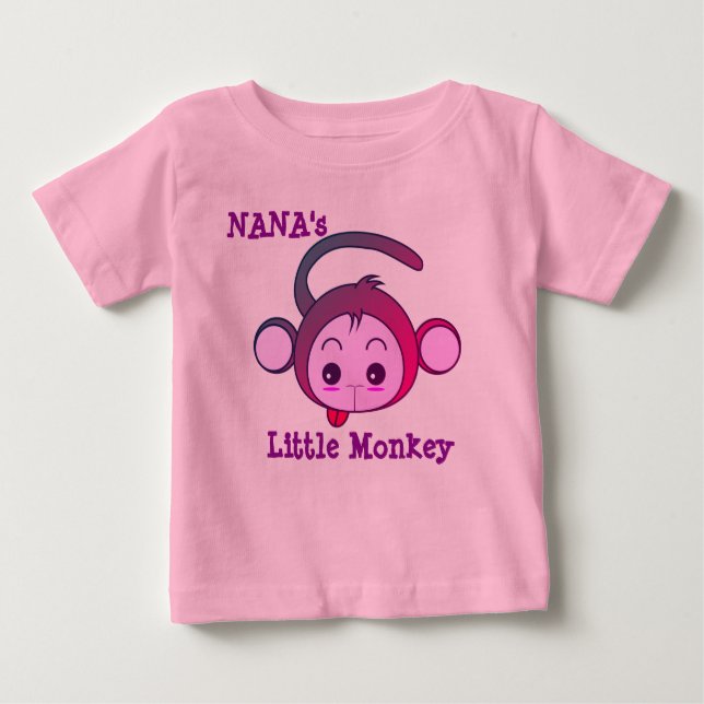 Nana's Little Monkey Baby T-Shirt (Front)