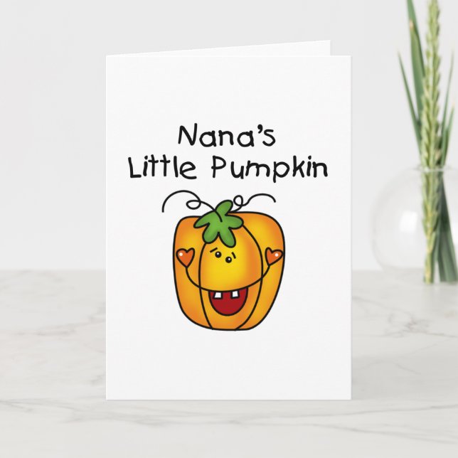 Nana's Little Pumpkin T-shirts and Gifts Card (Front)
