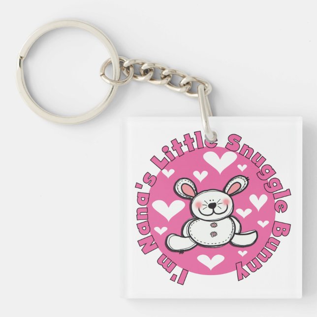 Nana's Little Snuggle Bunny Keychain (Front)