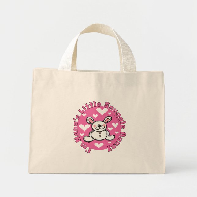 Nana's Little Snuggle Bunny Mini Tote Bag (Front)