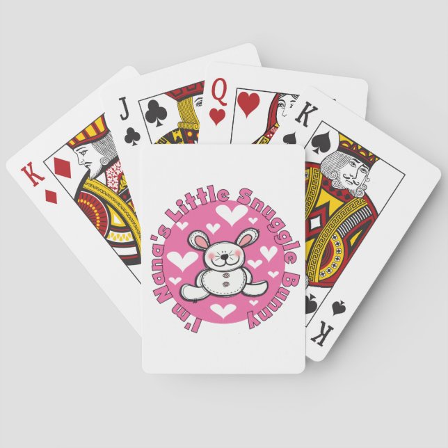 Nana's Little Snuggle Bunny Poker Cards (Back)