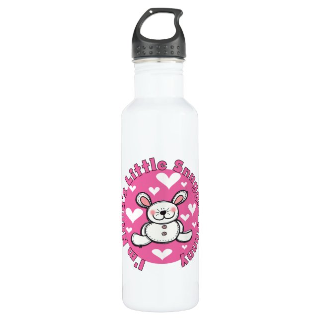 Nana's Little Snuggle Bunny Stainless Steel Water Bottle (Front)