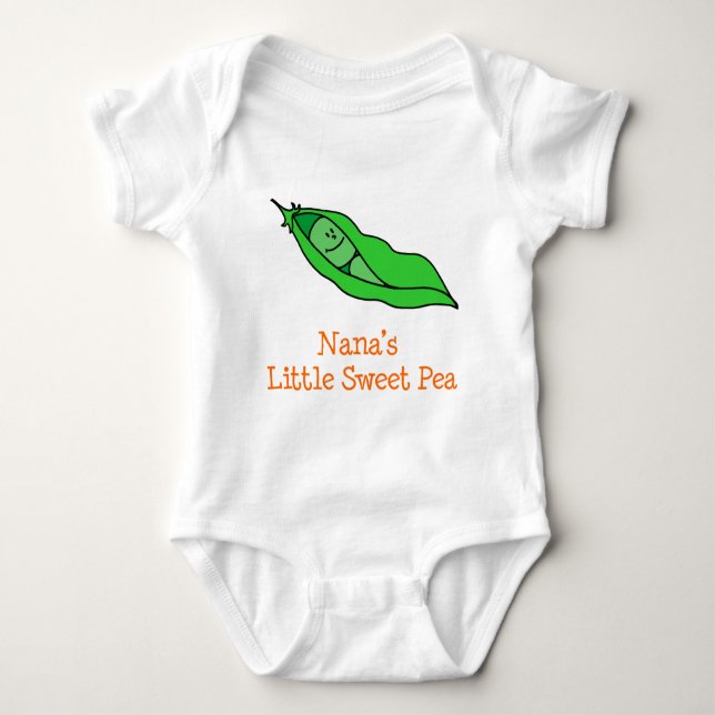 Nana's Little Sweet Pea Baby Bodysuit (Front)