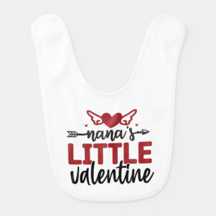 Nana's Little Valentine Baby Bib