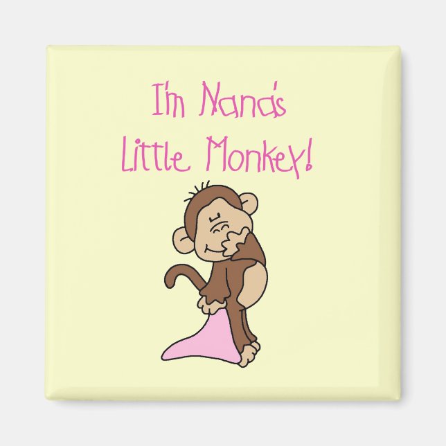 Nana's Monkey - Pink T-shirts and Gifts Magnet (Front)