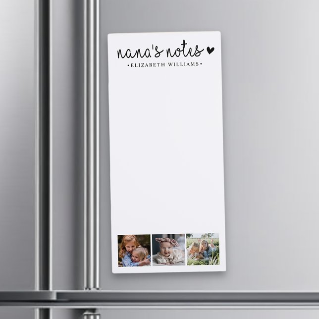 Nana's Notes Photo Collage Family   Magnetic Notepad (Creator Uploaded)