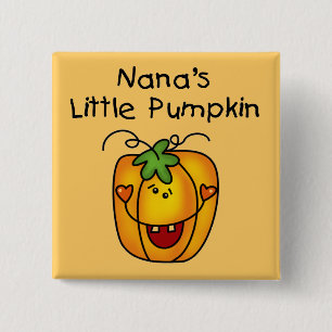 Nana's Pumpkin Halloween T-shirts and Gifts Button