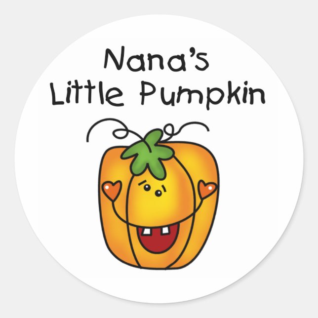 Nana's Pumpkin Halloween T-shirts and Gifts Classic Round Sticker (Front)