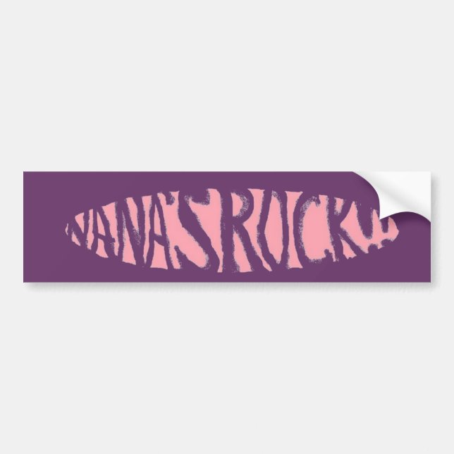 nanas rock bumper sticker (Front)