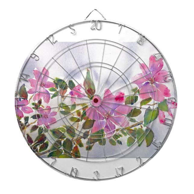 Nana's Roses Dart Board (Front)