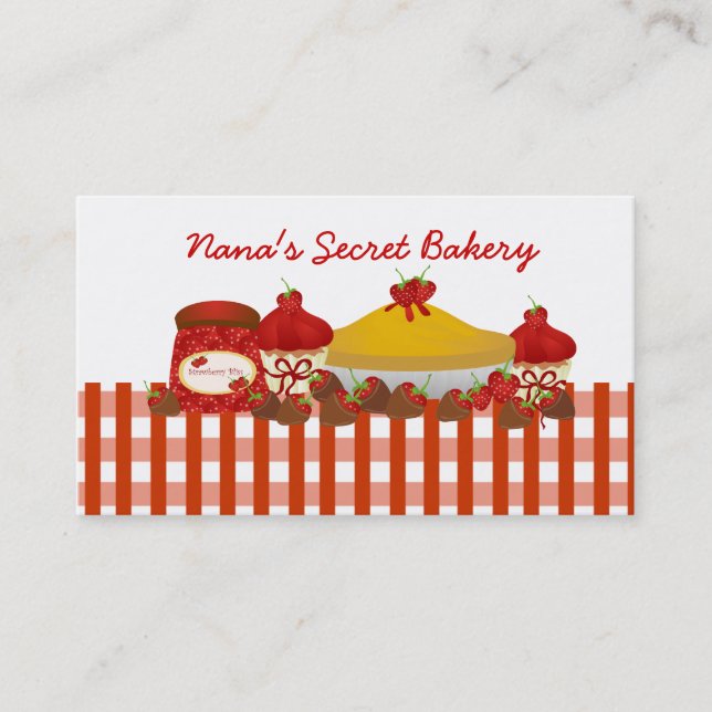 Nana's Secret Bakery Business Card (Front)