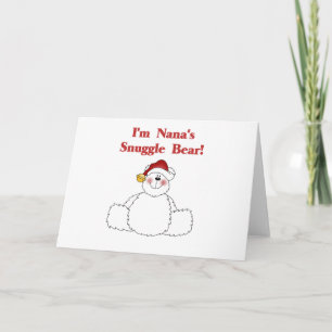 Nana's Snuggle Bear T-shirts and Gifts Holiday Card