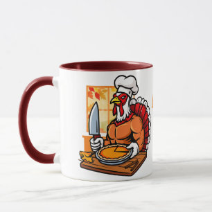 Nana's Turkey chef's pie Thanksgiving Mug