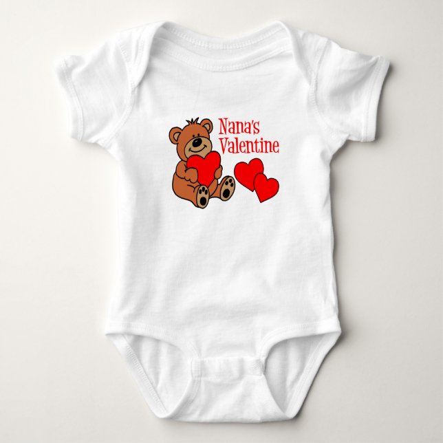 Nana's Valentine Baby Bodysuit (Front)