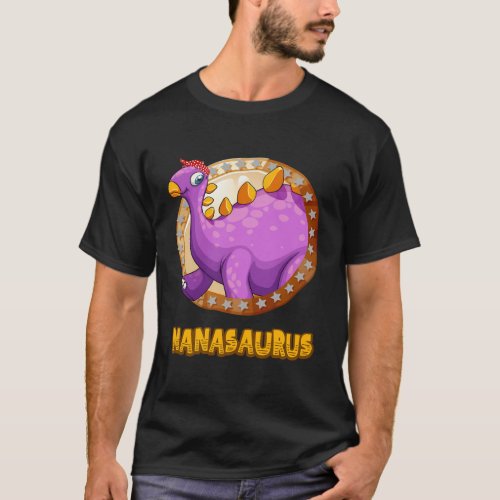 Nanasaurus Grandma Nana Saurus Dinosaur T_Shirt