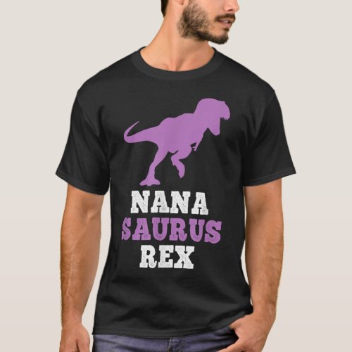 NanaSaurus Rex Funny Dinosaur Gift NanaSaurus Moth T_Shirt