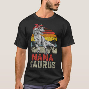 Nanasaurus T Rex Dinosaur Nana Saurus Family Match T-Shirt