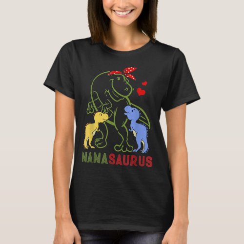 Nanasaurus T Rex Dinosaur Nana Saurus Family  T_Shirt
