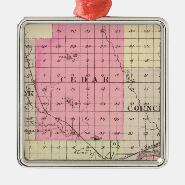 Nance County, Nebraska Metal Ornament (Front)