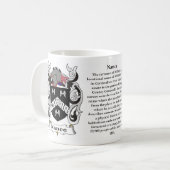 Nance, the Origin, the Meaning and the Crest on a Coffee Mug (Front Left)