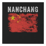 Nanchang China Flag Chinese Souvenir Faux Canvas Print at Zazzle