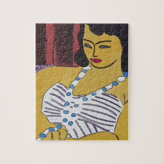 Nancy Abstract Summer Throw Pillow Jigsaw Puzzle