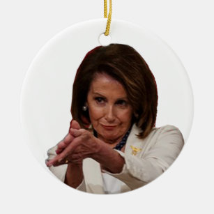 Nancy Claps Back Ceramic Ornament