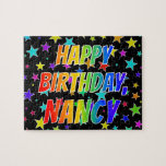 [ Thumbnail: "Nancy" First Name, Fun "Happy Birthday" Jigsaw Puzzle ]