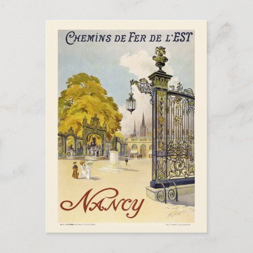 Nancy France Vintage Poster 1908 Postcard