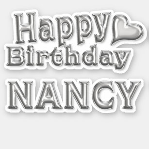 Nancy Happy Birthday silver Sticker