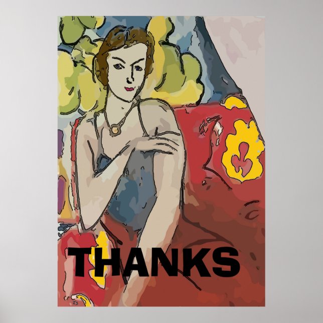 Nancy In Red Chair, add text Poster (Front)