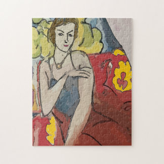 Nancy in Red Chair Jigsaw Puzzle