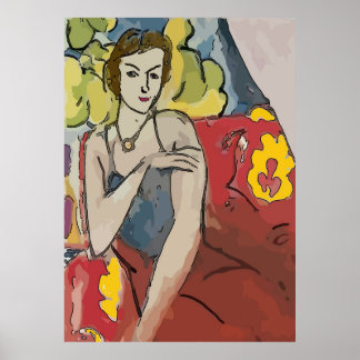 Nancy In Red Chair Poster