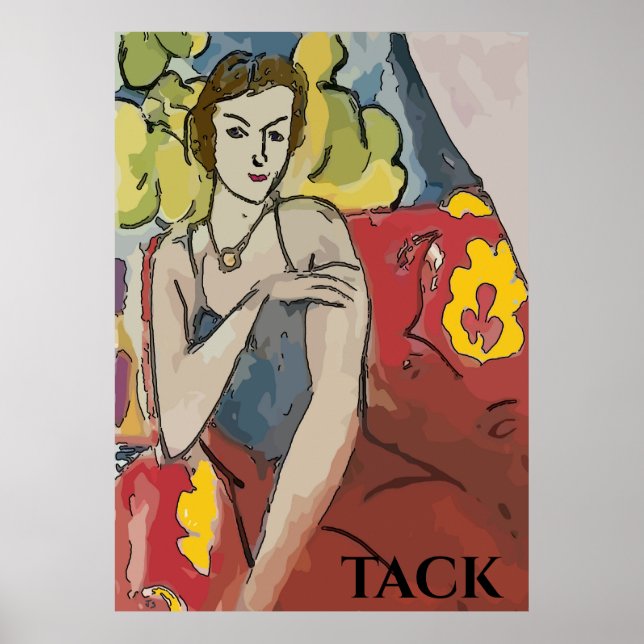 Nancy In Red Chair, Thanks, edit text Poster (Front)