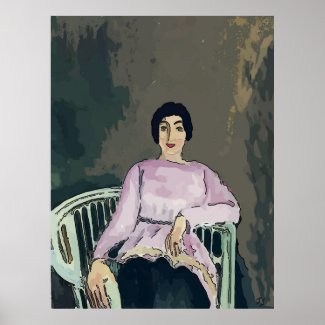Nancy In White Chair Poster