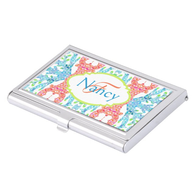 Nancy Mosaic Business Card Holder (Front)