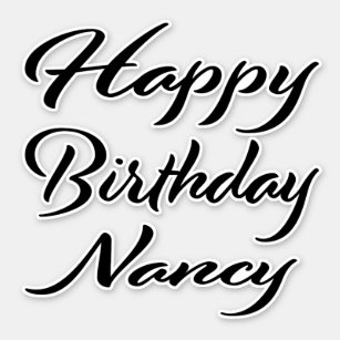 Nancy Name First Name black Sticker Birthday