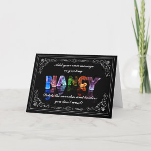 Nancy -  Name in Lights greeting card (Photo)
